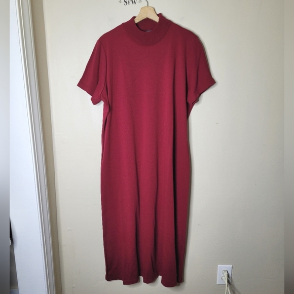 NWT Nina Leonard 1X Jacket Dress Set Maroon 2-Piece QVC A18032 Soutache - Picture 3 of 13